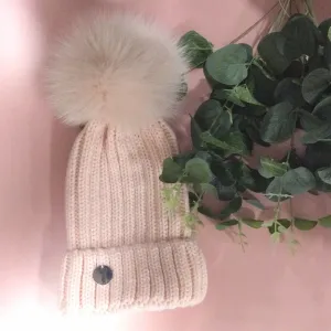 B&B Pom Pom Hat- Pastel Pink Pom