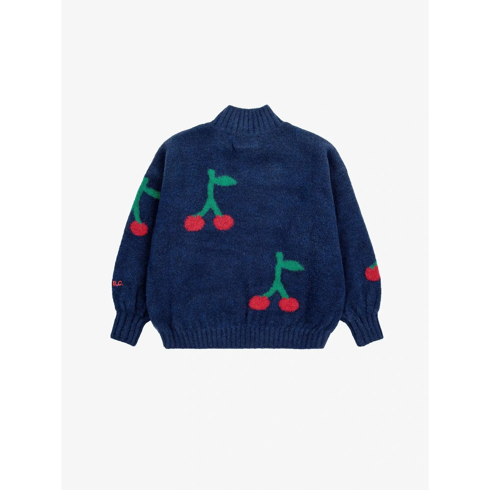Bobo Choses Bobo Cherry All Over Turtle Neck Jumper - Navy Blue