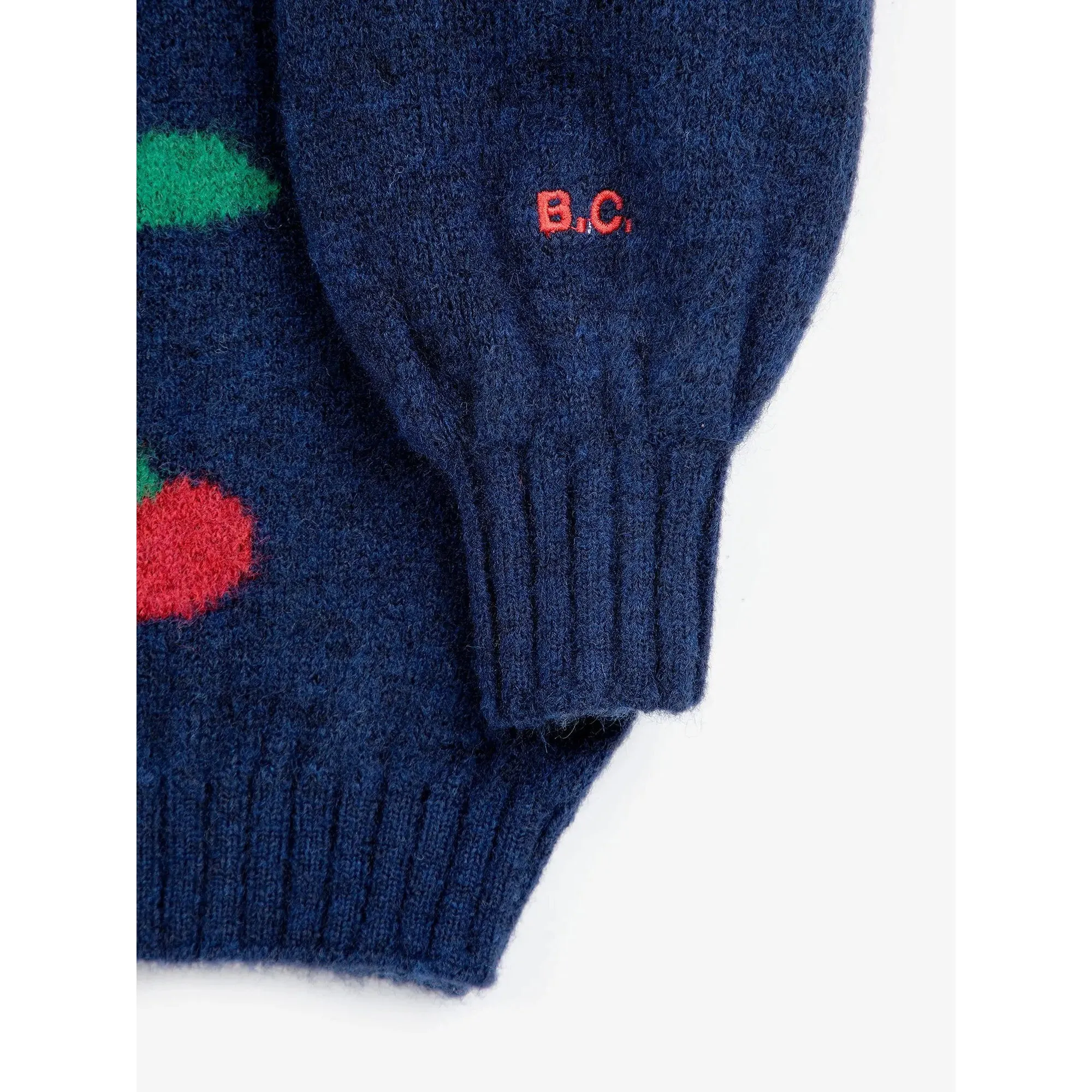 Bobo Choses Bobo Cherry All Over Turtle Neck Jumper - Navy Blue