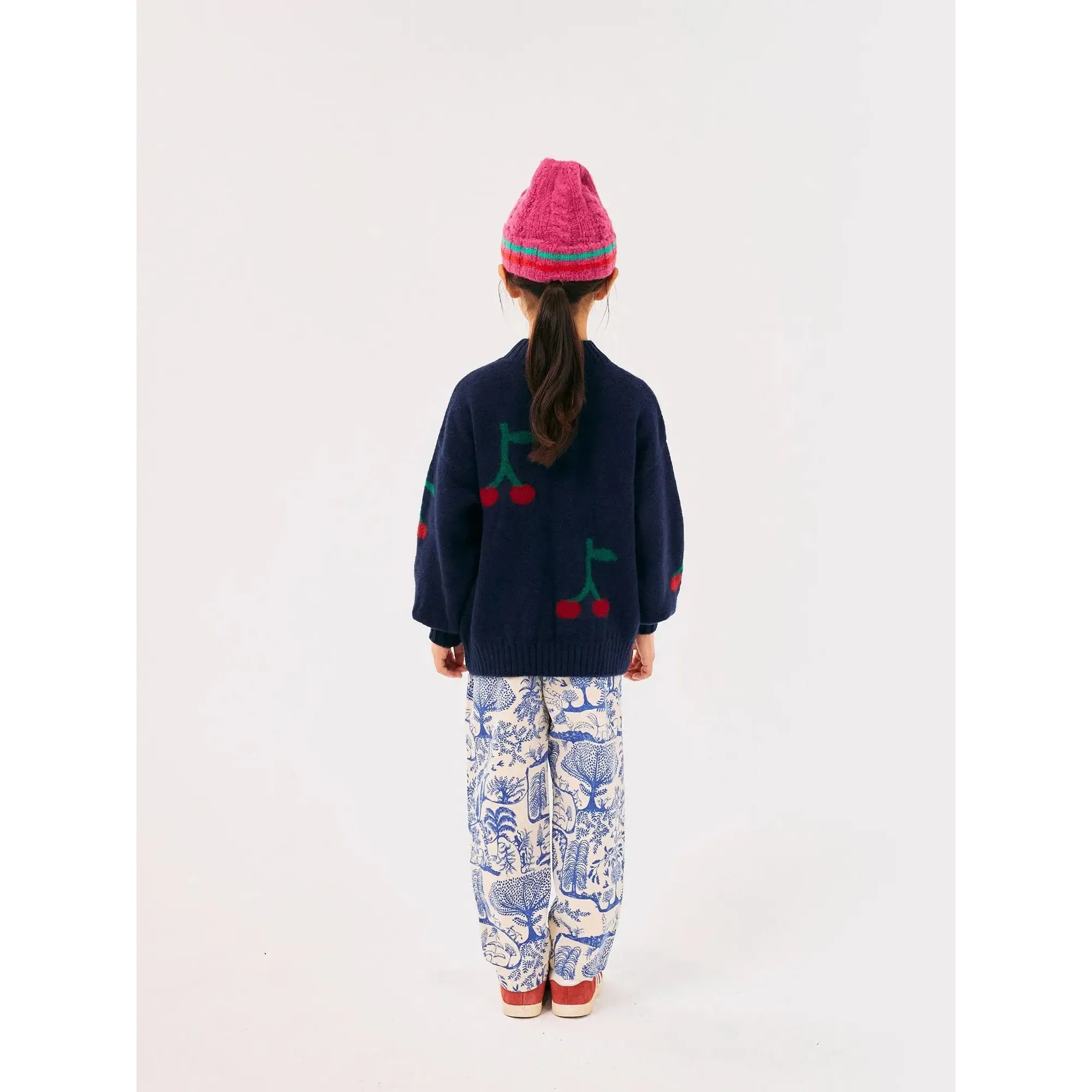 Bobo Choses Bobo Cherry All Over Turtle Neck Jumper - Navy Blue