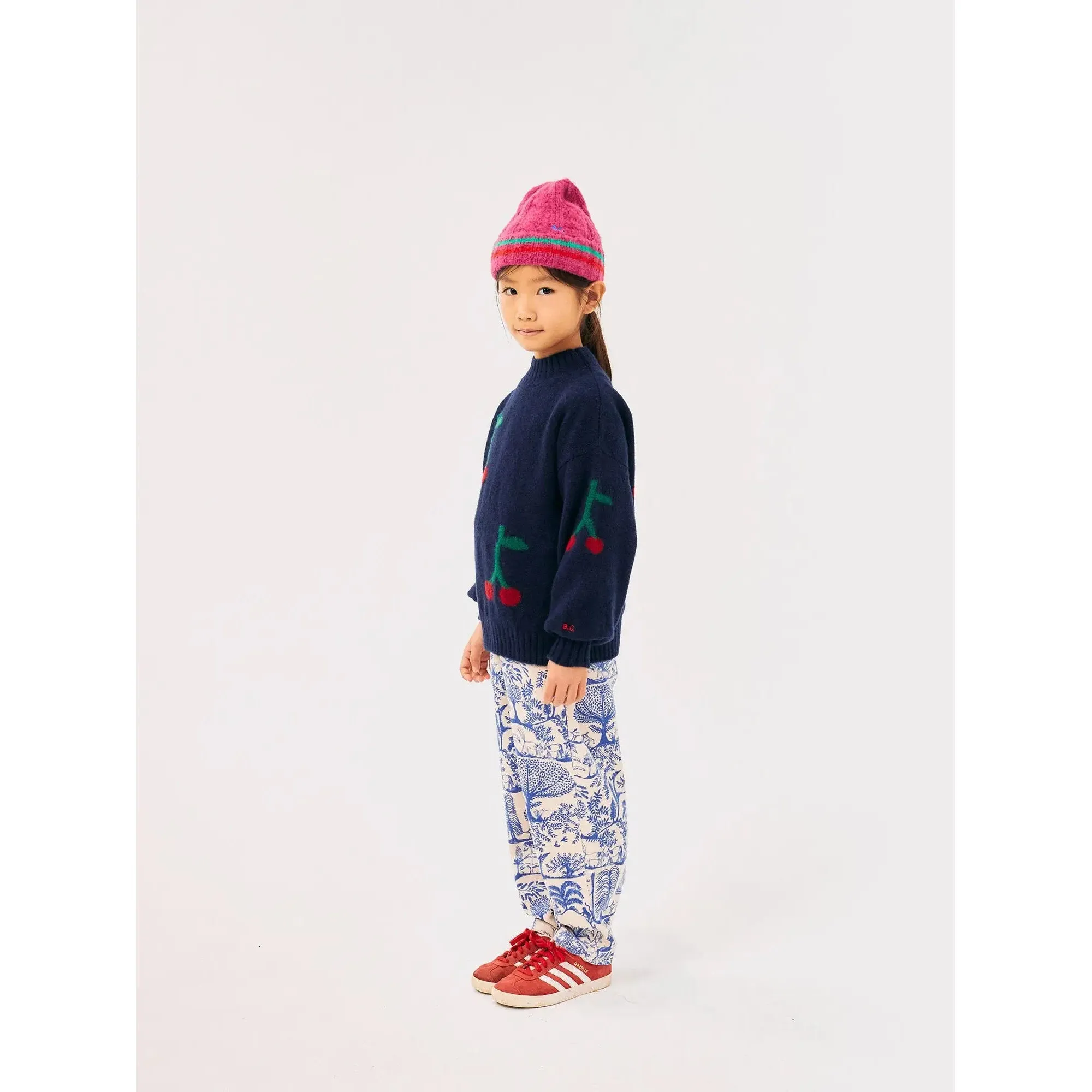 Bobo Choses Bobo Cherry All Over Turtle Neck Jumper - Navy Blue