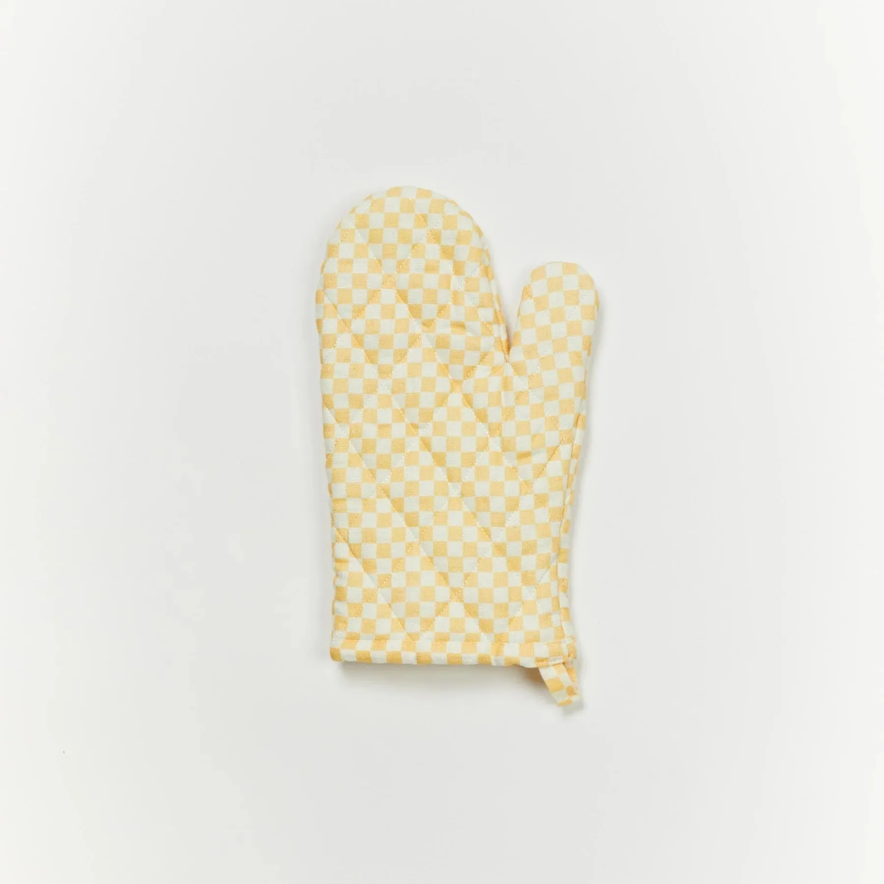 Bonnie & Neil Oven Glove - Tiny Checkers Peach