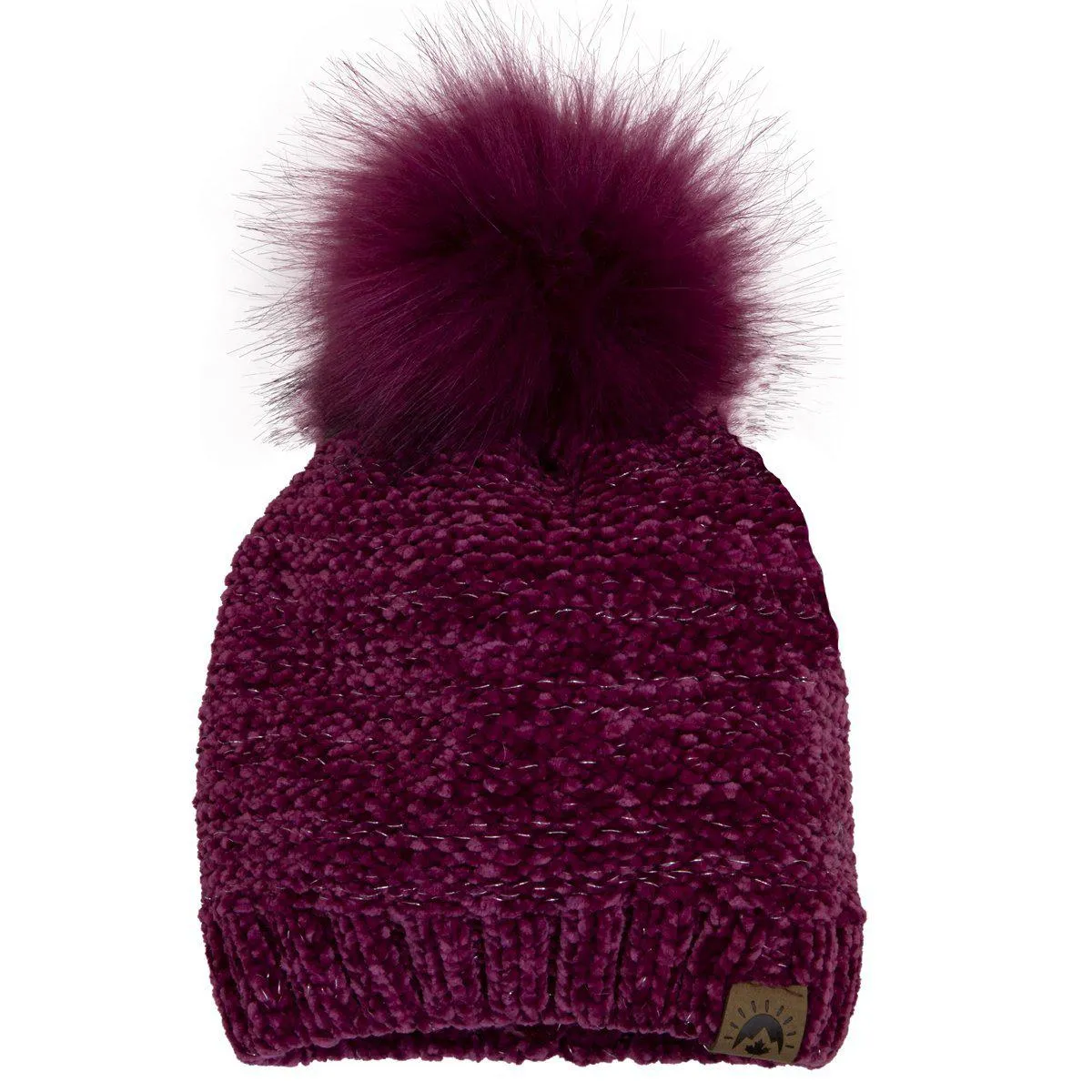 Calikids Chenille Knit Hat - Magenta