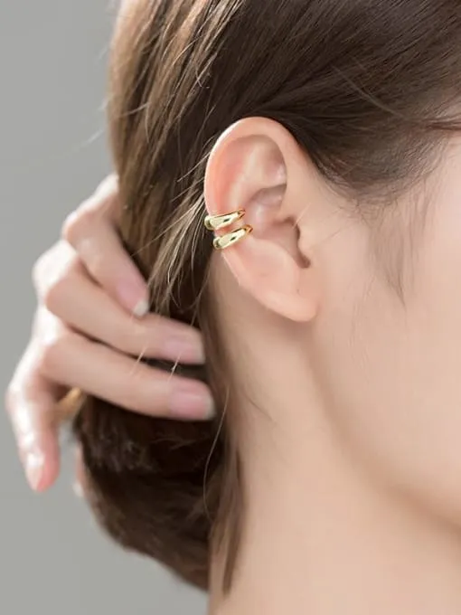 Conch Ear Cuffs, .925 Sterling Silver Waterproof Hypoallergenic Unisex Ear Cuff Earrings