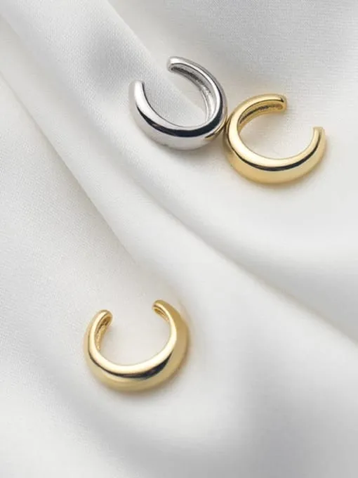 Conch Ear Cuffs, .925 Sterling Silver Waterproof Hypoallergenic Unisex Ear Cuff Earrings