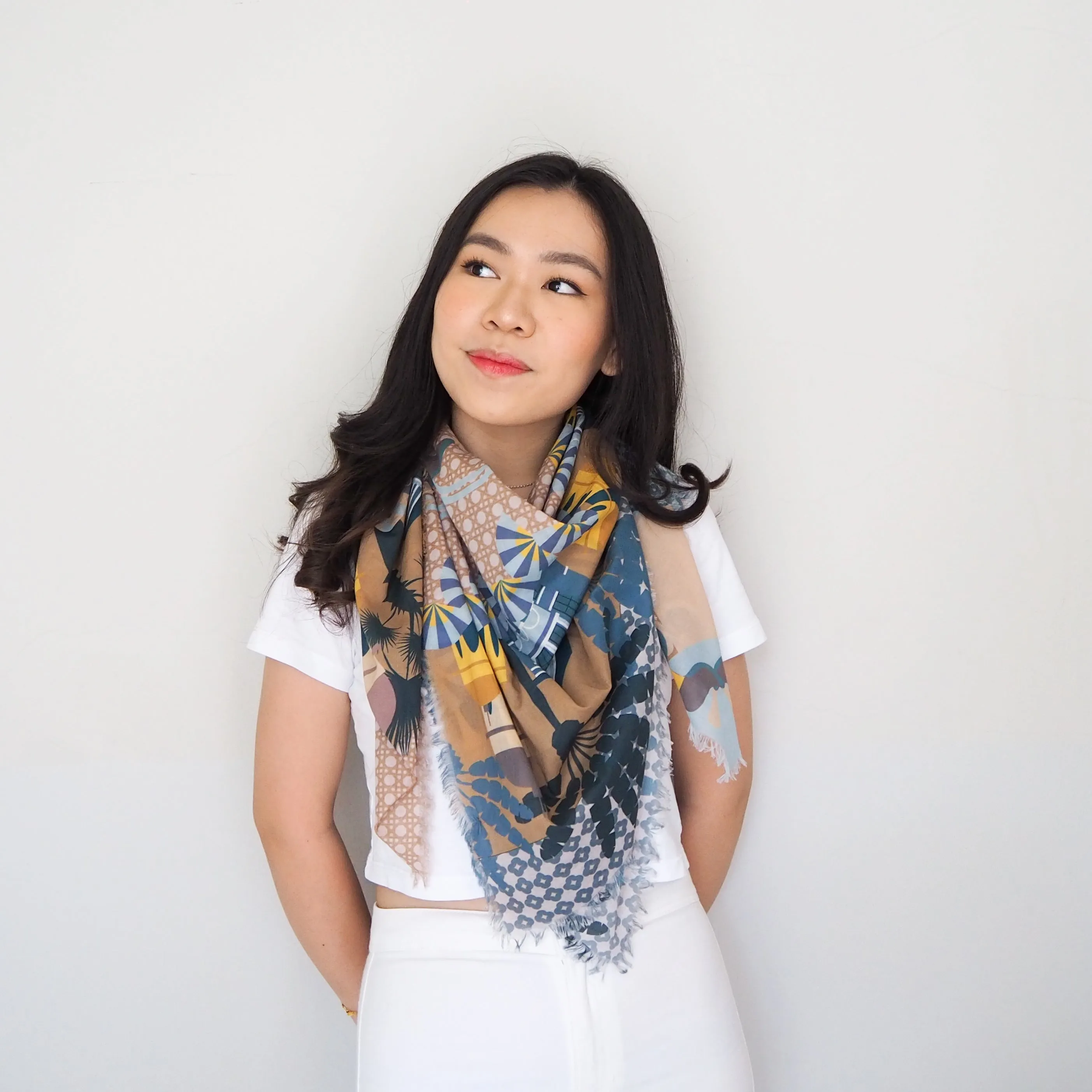 Enchanted Kampong Glam Cotton Scarf