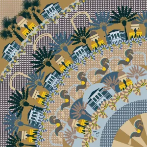 Enchanted Kampong Glam Cotton Scarf