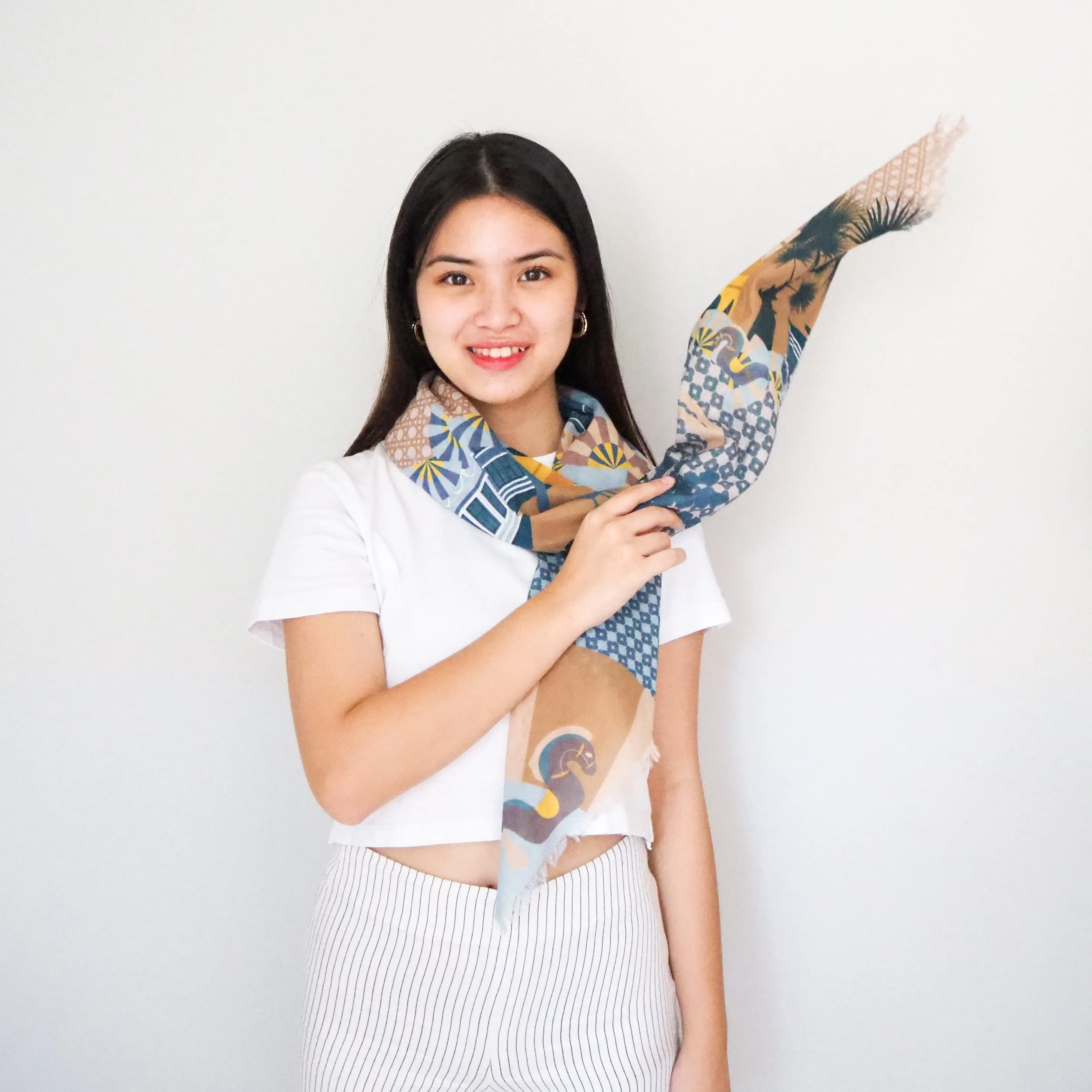 Enchanted Kampong Glam Cotton Scarf