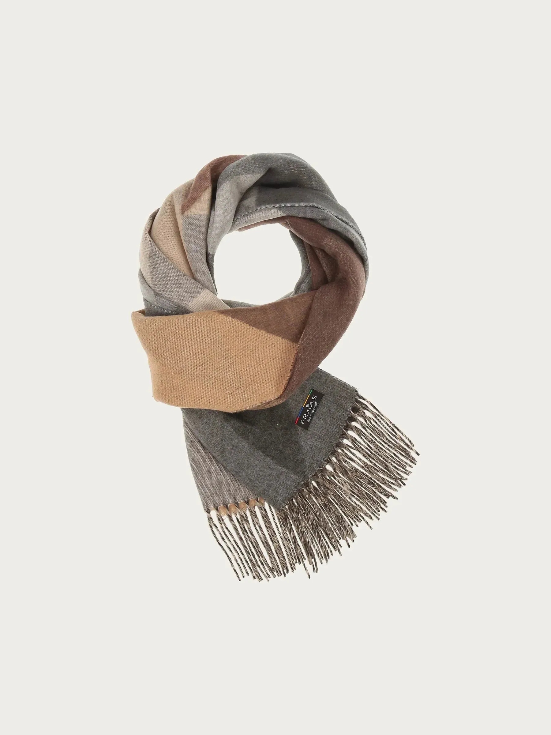 Fraas Geometric Colourblock Cashmink Scarf