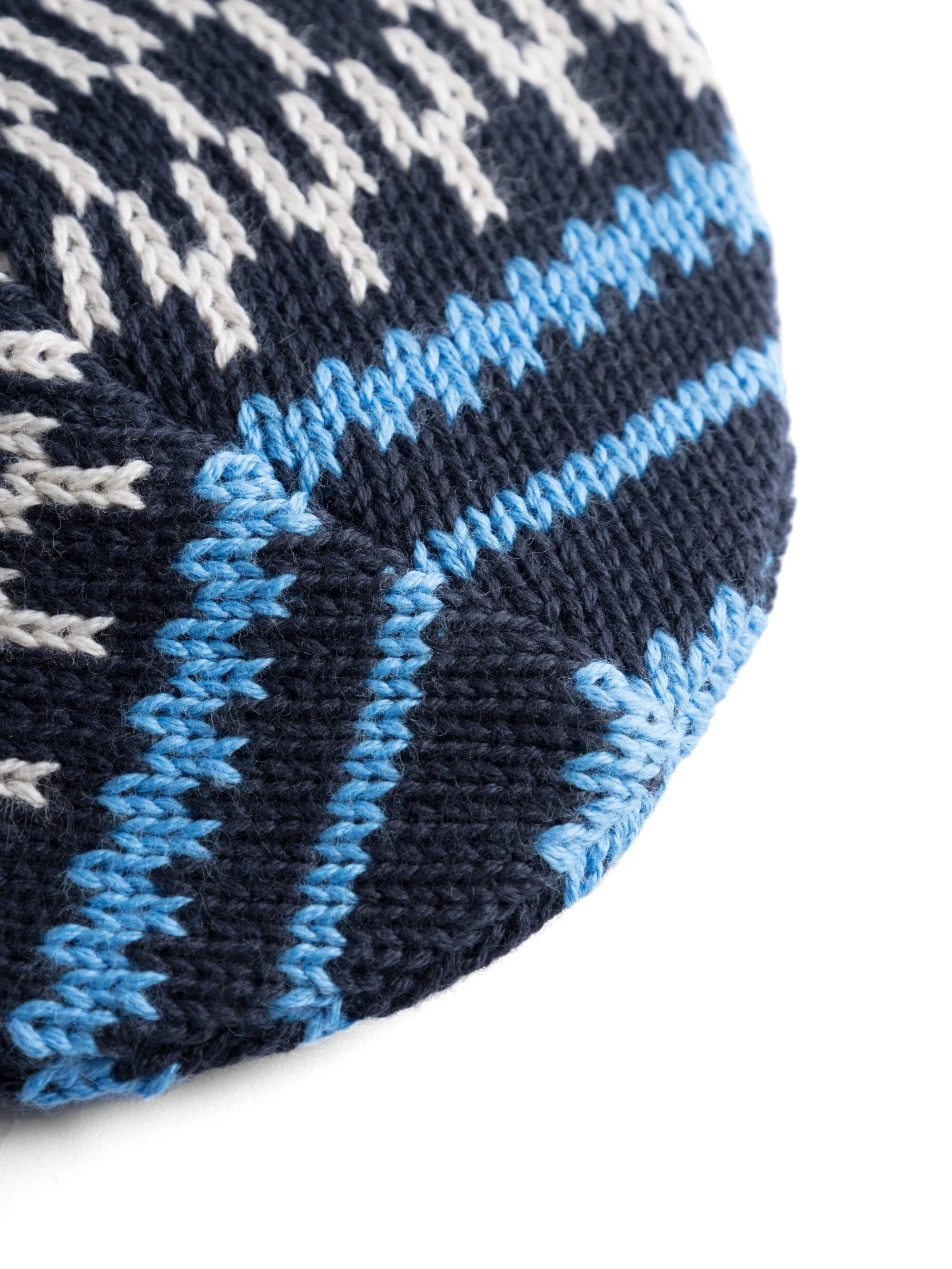 Kids Jacquard knit beanie - Blue stripe