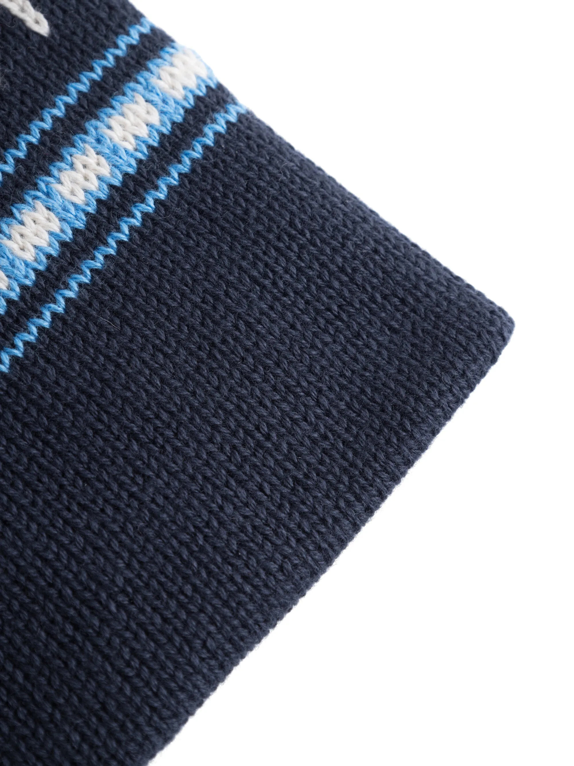 Kids Jacquard knit beanie - Blue stripe