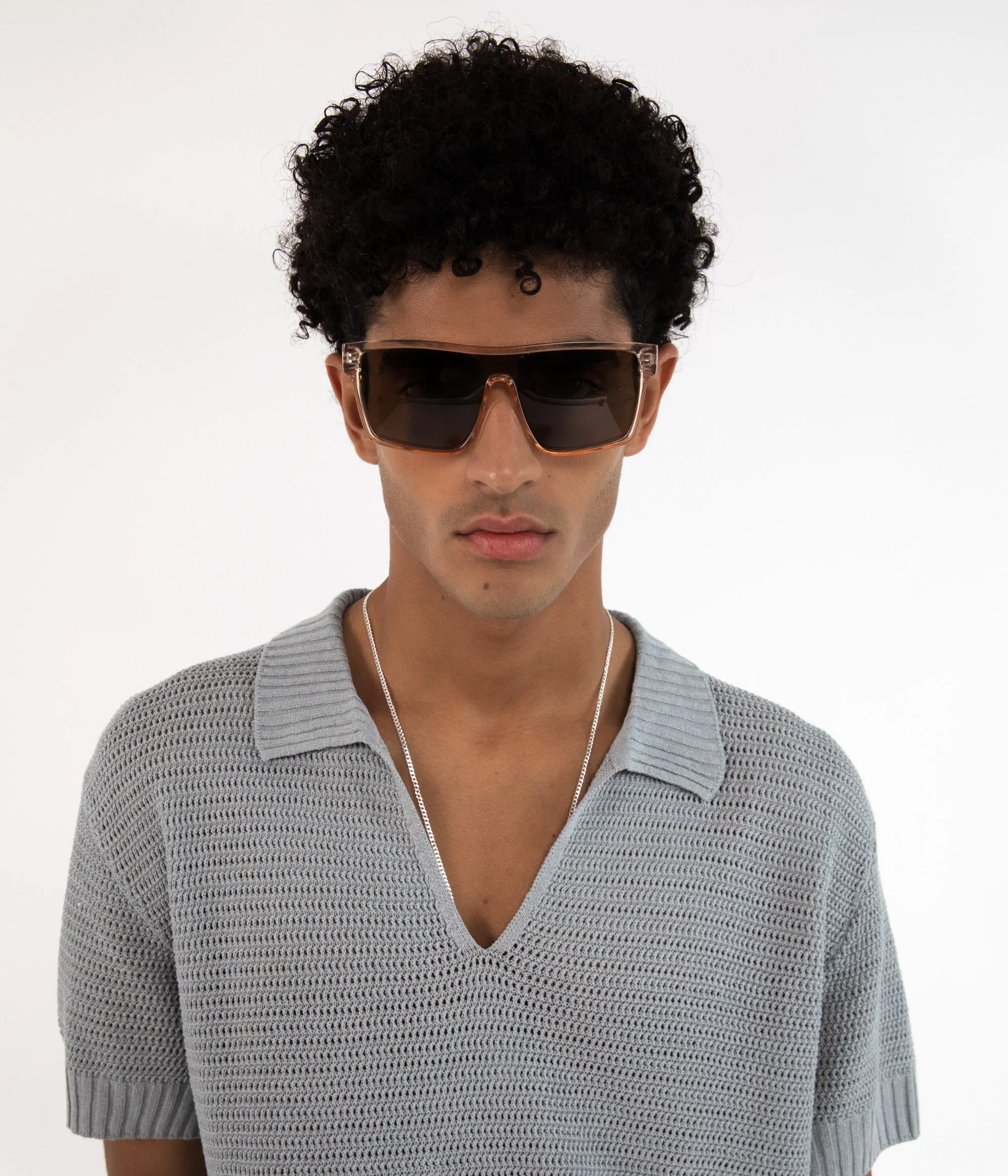 MAEVE-2 Recycled Beige Retro Squared Sunglasses