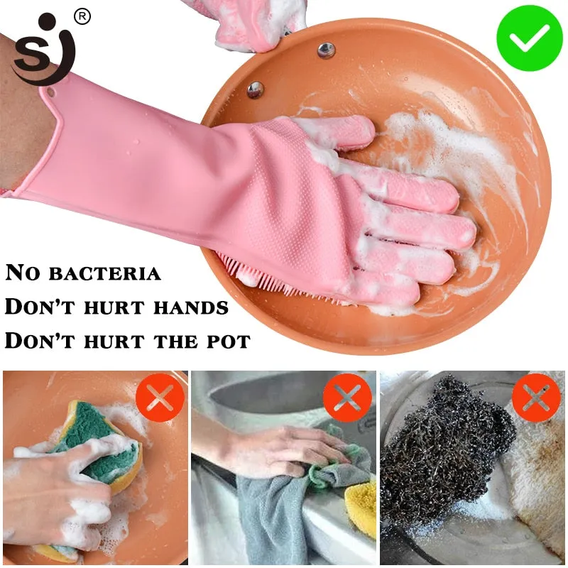 Magic Silicone Dish Washing Gloves - ScrubShield