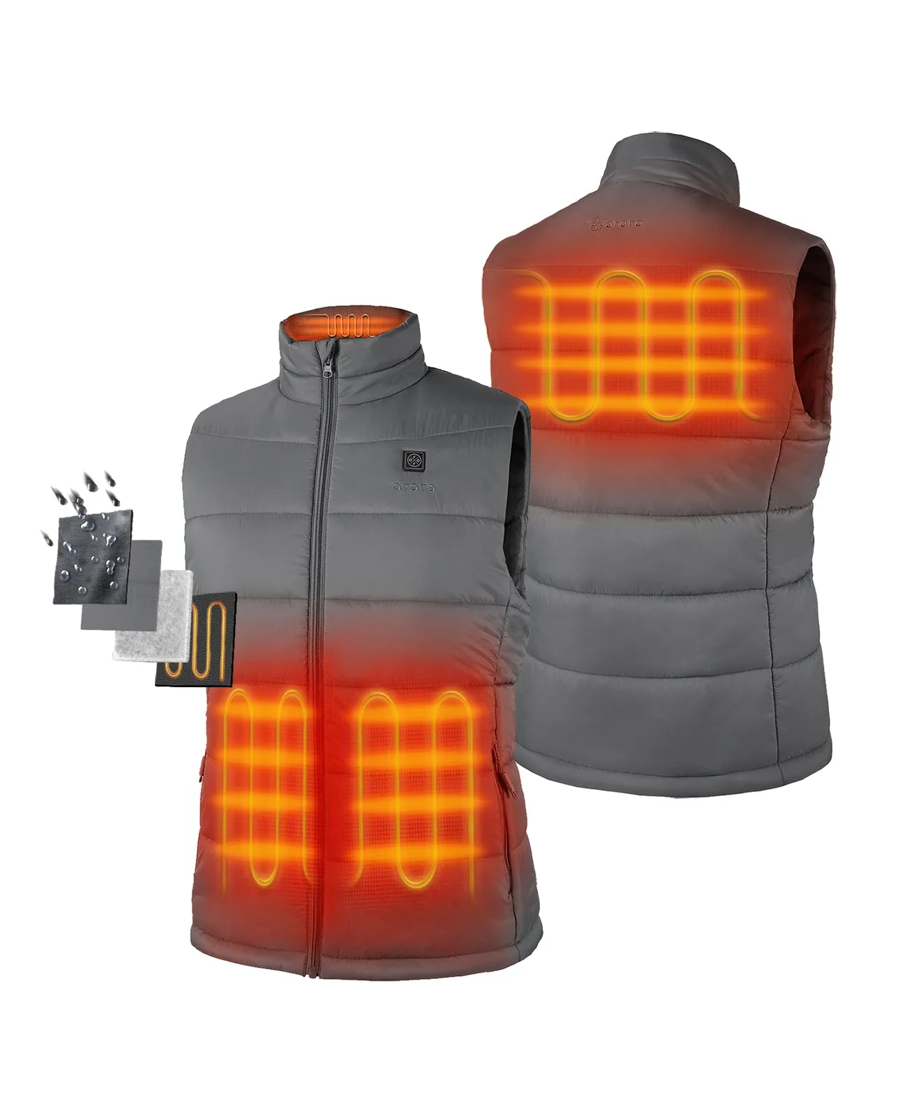 Men's Classic Heated Vest - Earth Gray