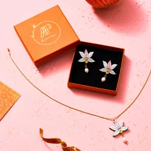 Mogra Necklace and Studs Set