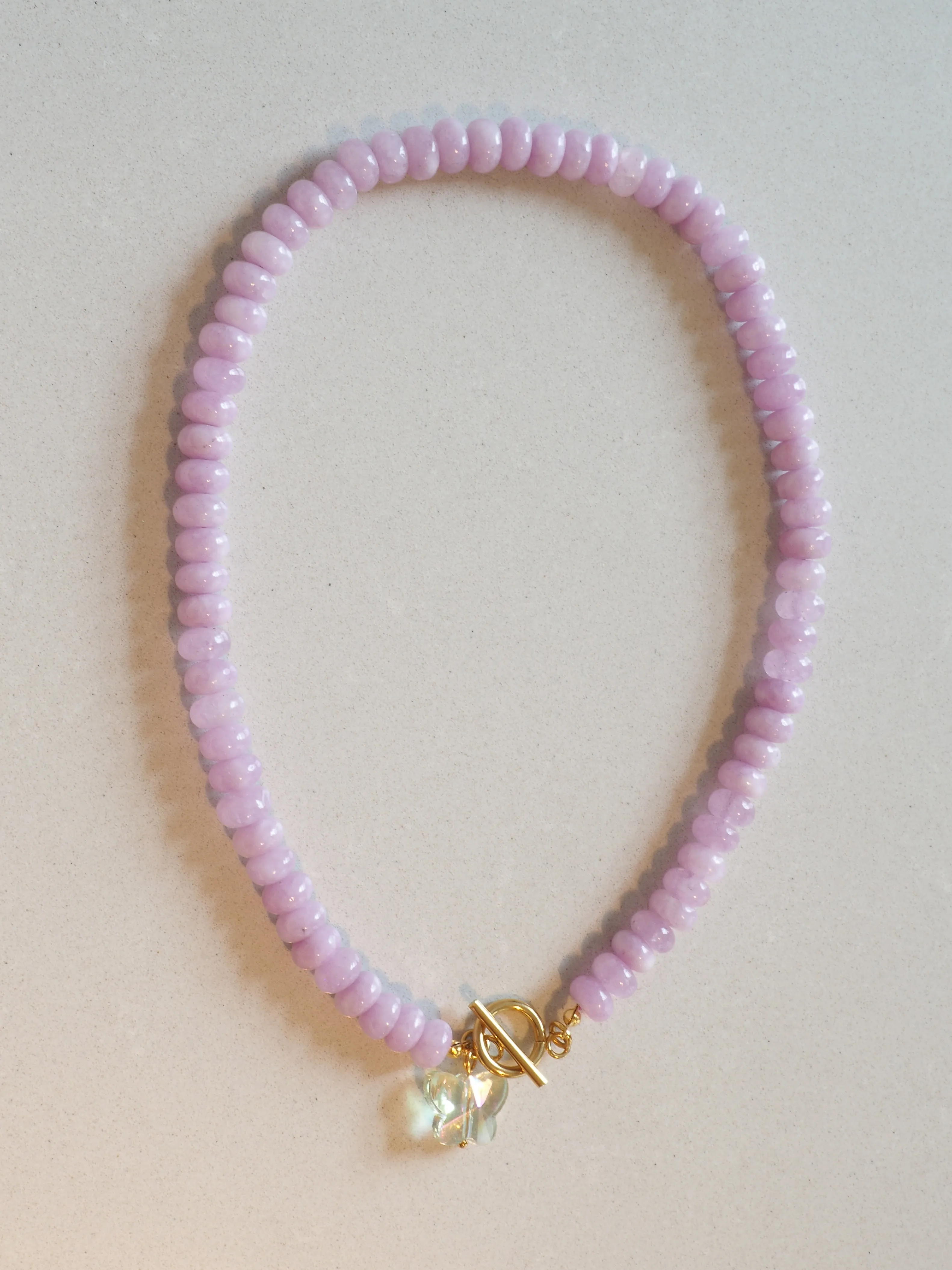 PASTEL NATURSTEIN HALSKETTE