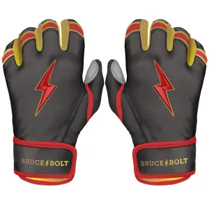 PREMIUM PRO Creator Series Short Cuff Batting Gloves | TC42 Red/Gold