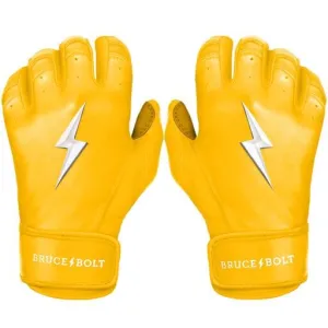 PREMIUM PRO Short Cuff Batting Gloves | YELLOW