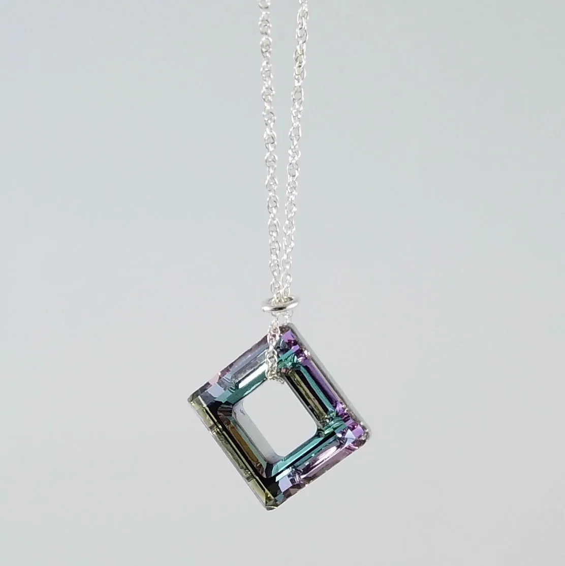 "Twinkle" Pastel Square Necklace