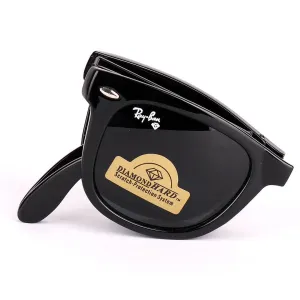 Ray-Ban 4105 Foldable Wayfarer All Black Sunglasses