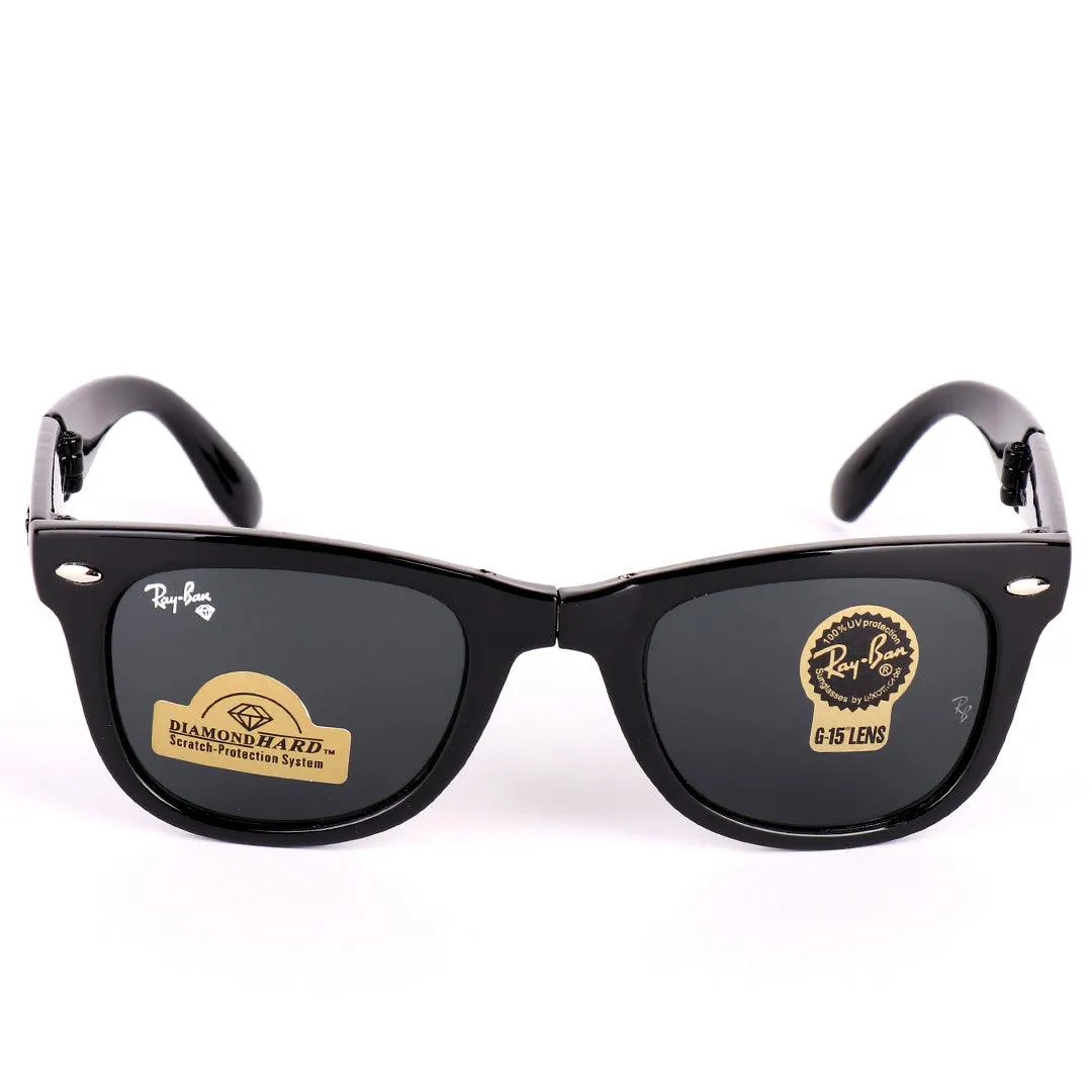Ray-Ban 4105 Foldable Wayfarer All Black Sunglasses