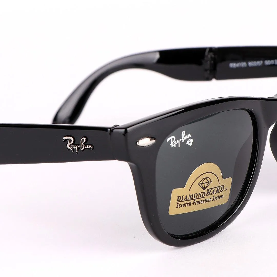 Ray-Ban 4105 Foldable Wayfarer All Black Sunglasses