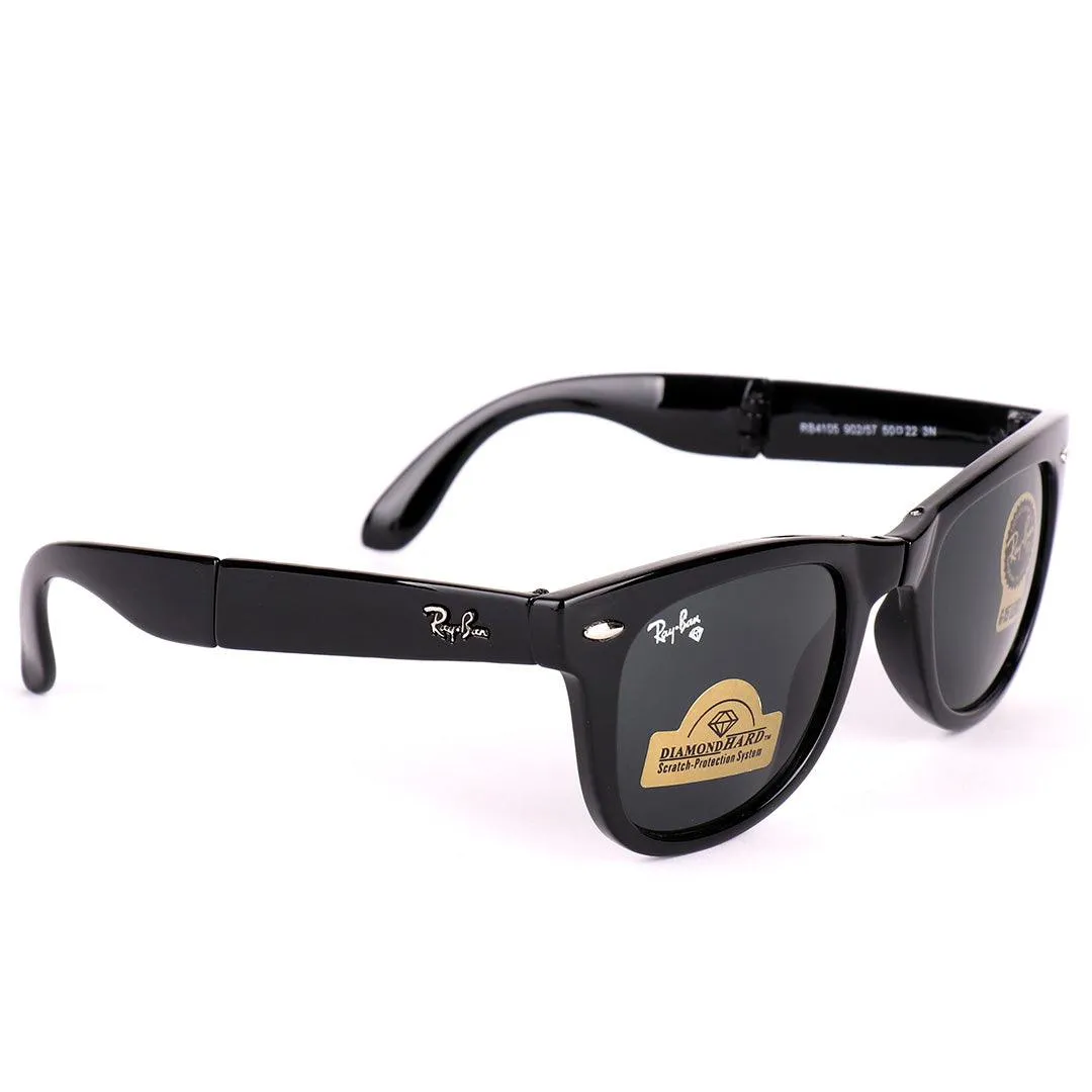 Ray-Ban 4105 Foldable Wayfarer All Black Sunglasses