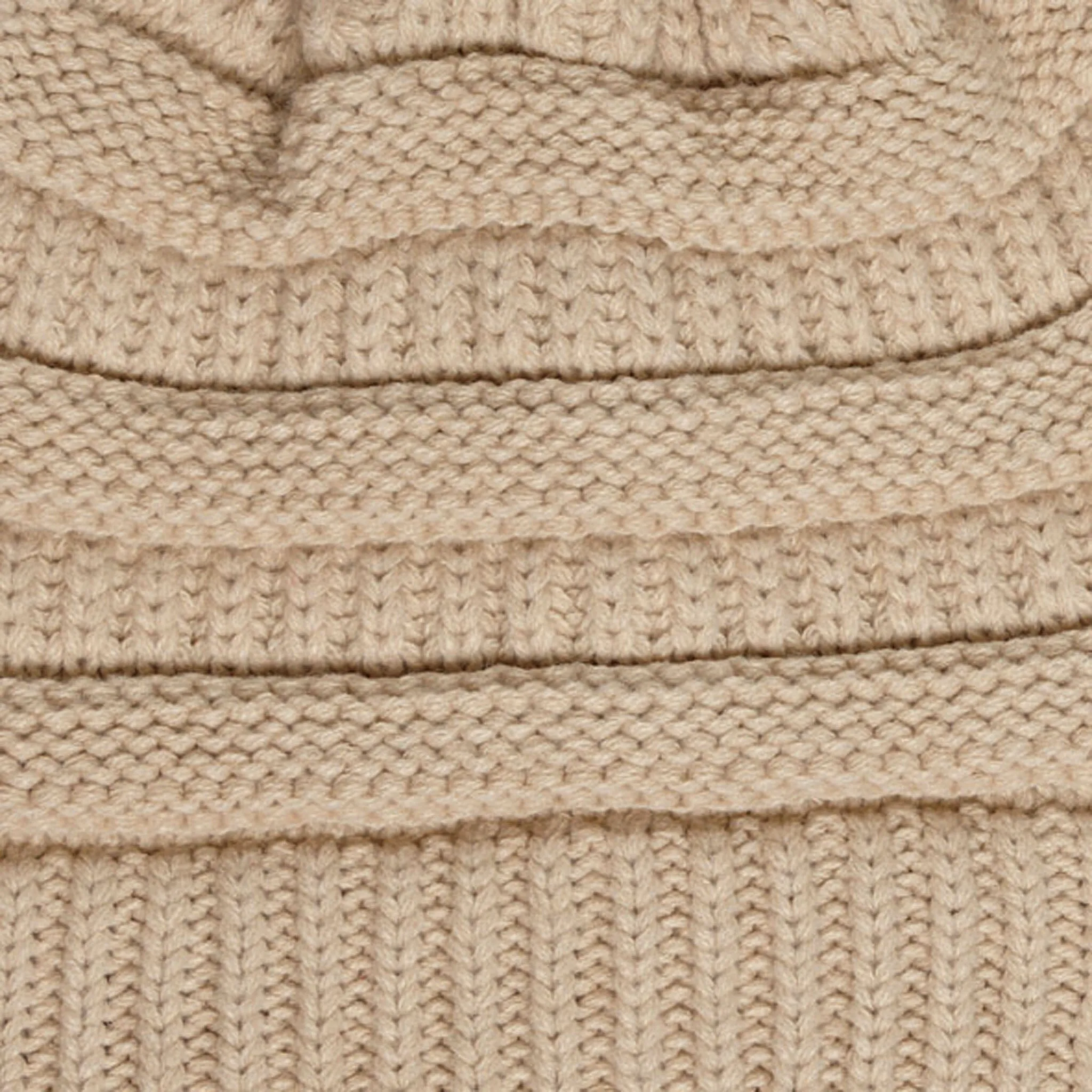 Ribbed Beanie with Pom-Pom