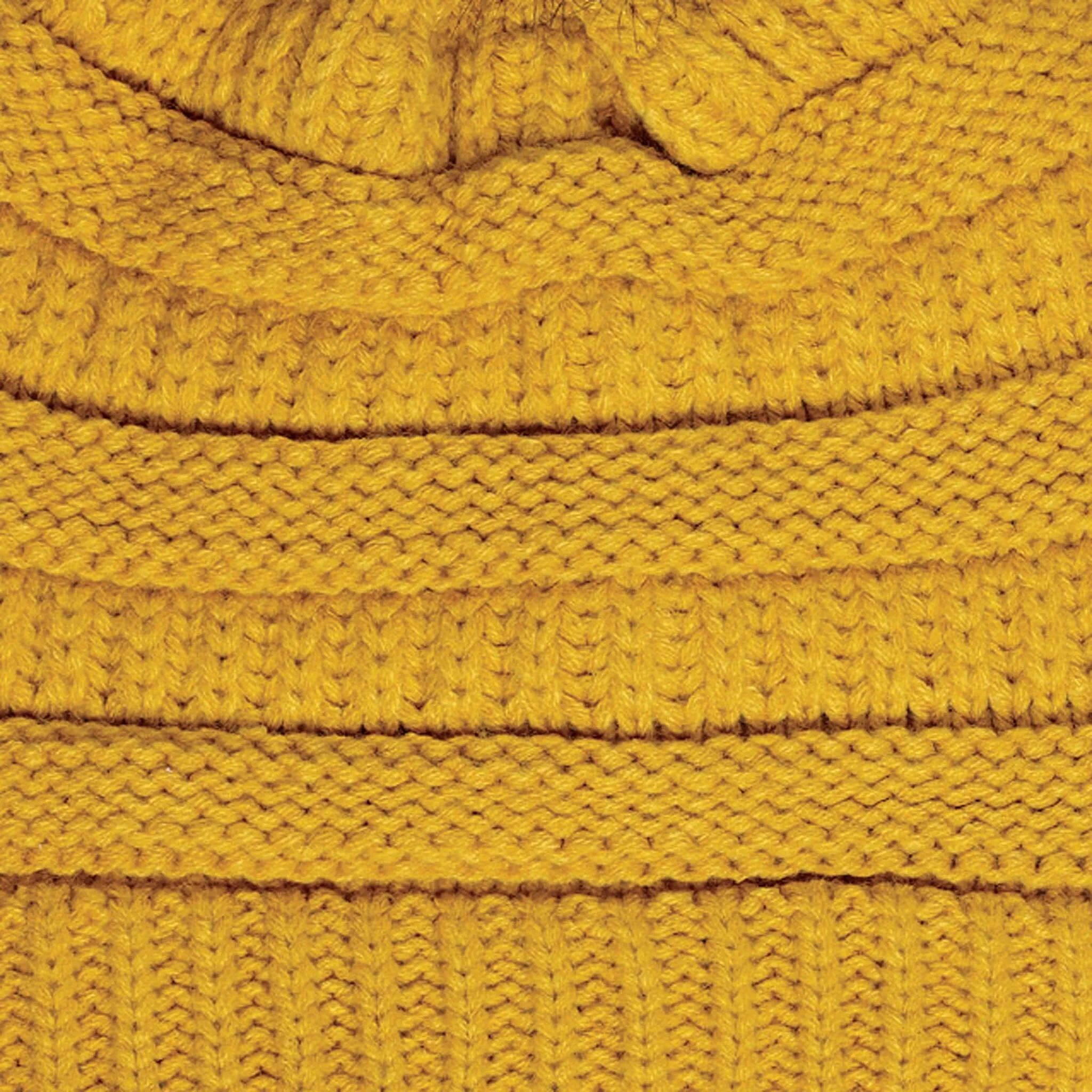 Ribbed Beanie with Pom-Pom