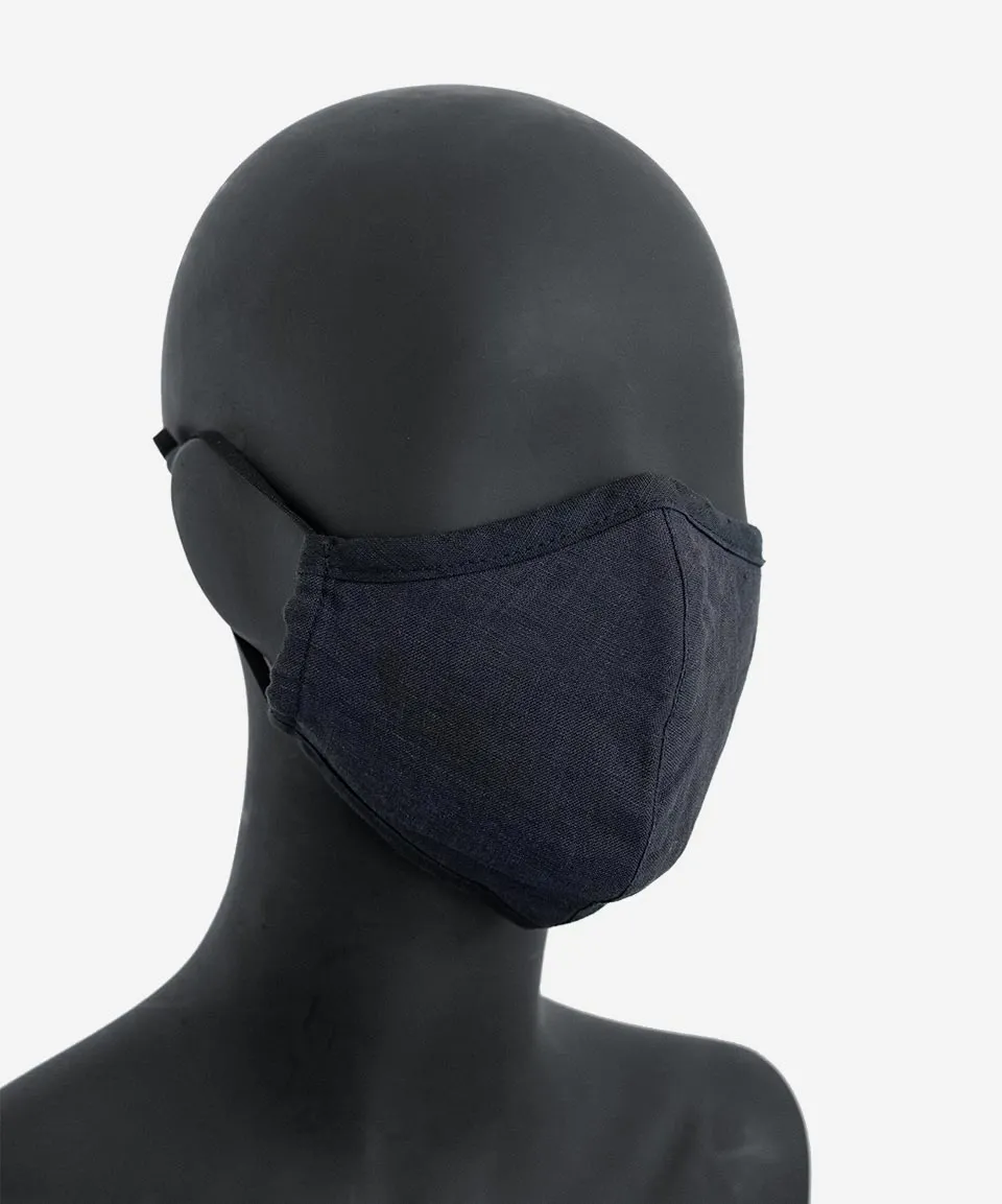 SA1NT Hemp Triple Layer Mask - Black