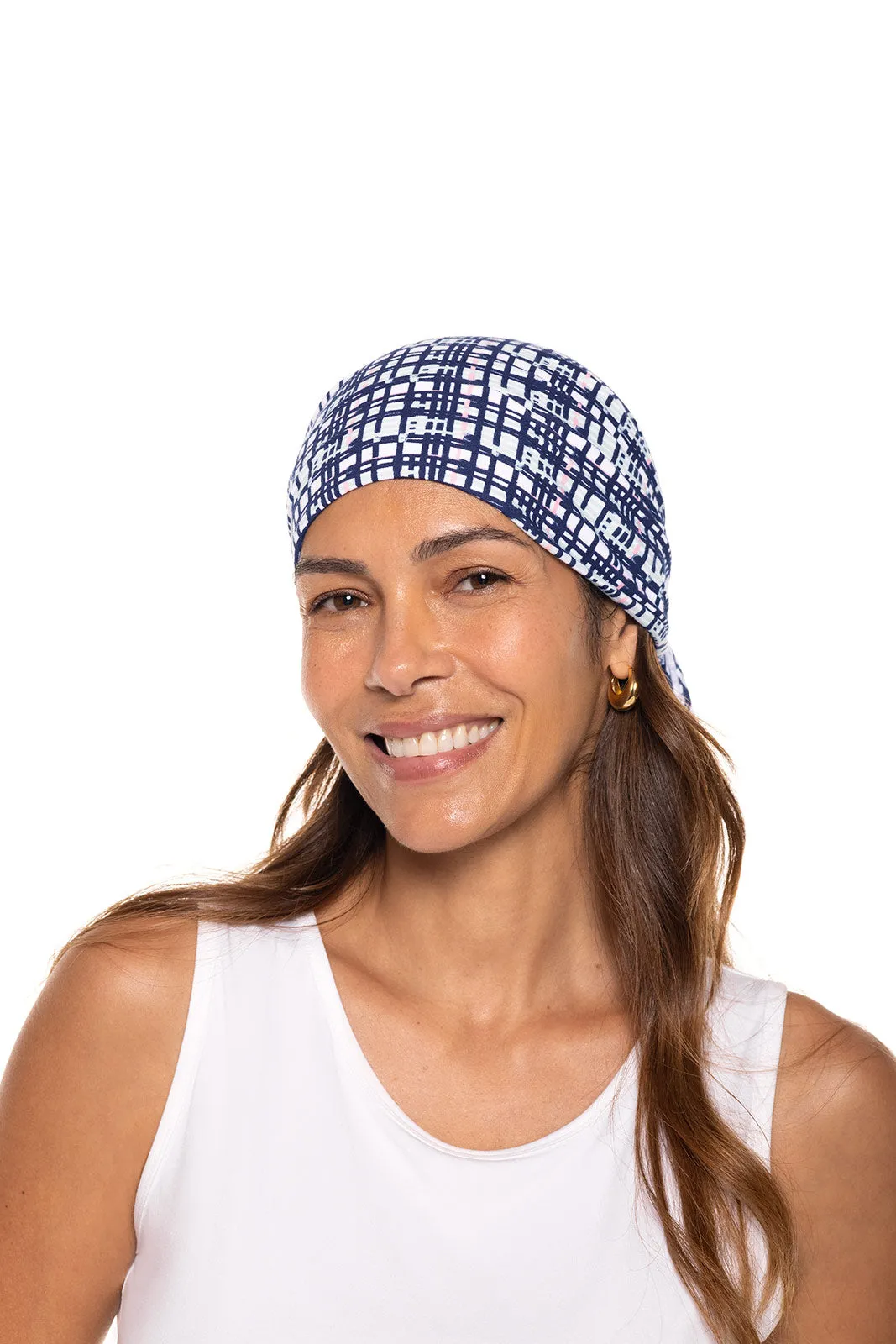 Sanibel Everyday Beach Bandana  |  Navy Gulf Stream Stripe