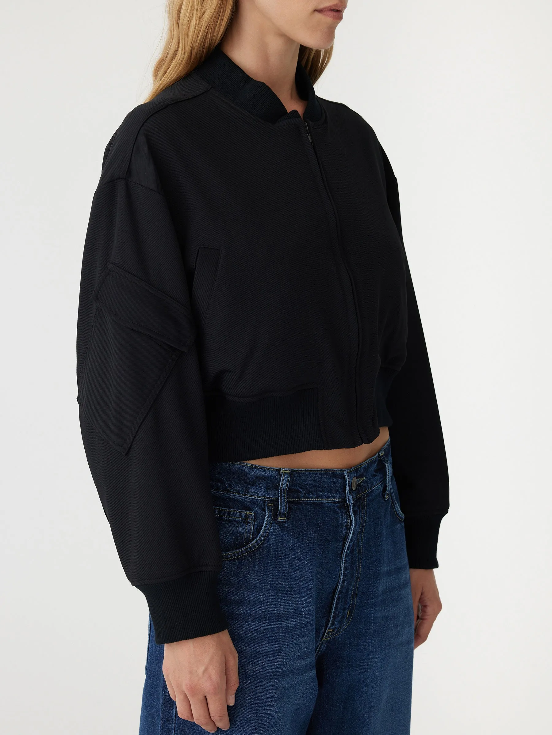 stretch twill bomber