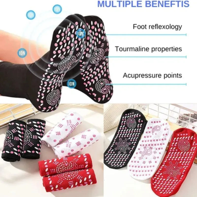 Tourmaline Slimming Health Socks  Self-Heating & Magnetic Foot Massage