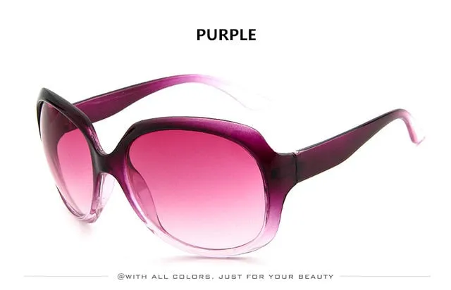 Trendy Classic Oval Shape Plastic Frame Sunglasses For Women