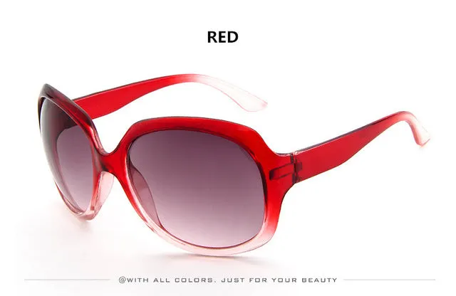 Trendy Classic Oval Shape Plastic Frame Sunglasses For Women