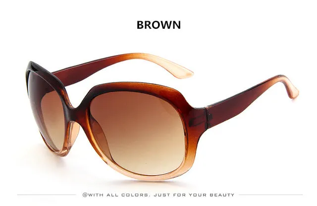 Trendy Classic Oval Shape Plastic Frame Sunglasses For Women
