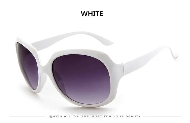 Trendy Classic Oval Shape Plastic Frame Sunglasses For Women