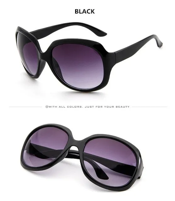 Trendy Classic Oval Shape Plastic Frame Sunglasses For Women