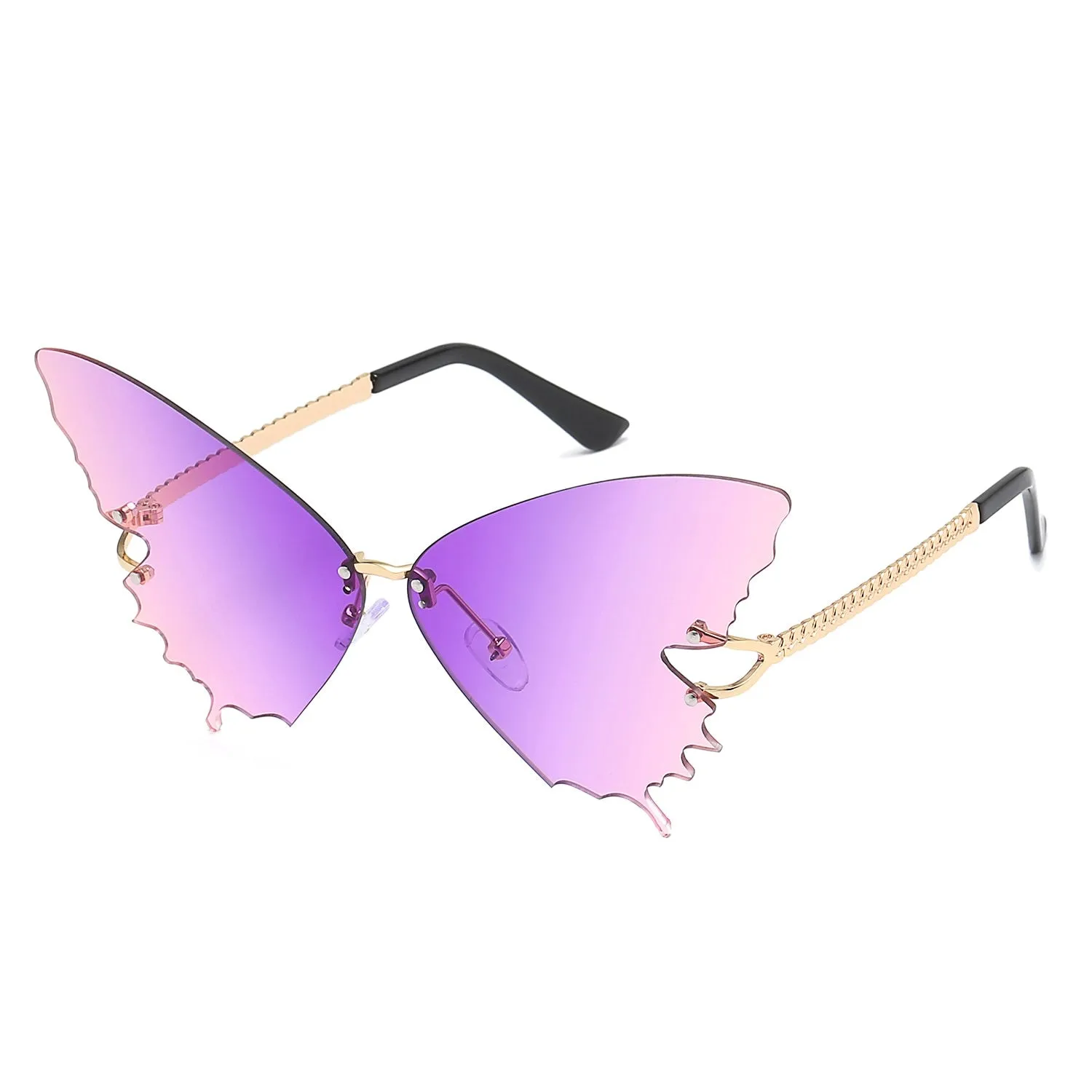 Trendy Pixie Butterfly-Wing Sunglasses