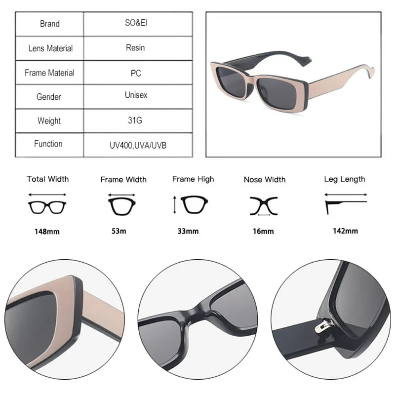 Trendy Square Retro Sunglasses