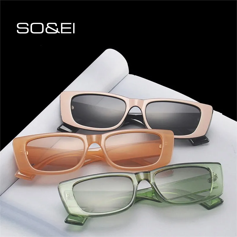 Trendy Square Retro Sunglasses