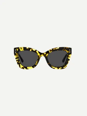 Trendy Sunglasses in Yellow Havana