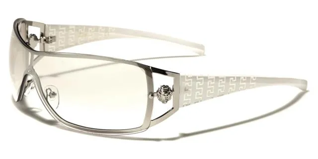 Women's Oversized Wrap around Semi-Rimless Retro Kleo Sunglasses