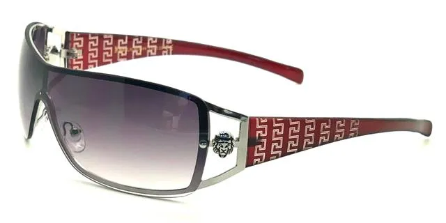 Women's Oversized Wrap around Semi-Rimless Retro Kleo Sunglasses