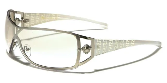 Women's Oversized Wrap around Semi-Rimless Retro Kleo Sunglasses